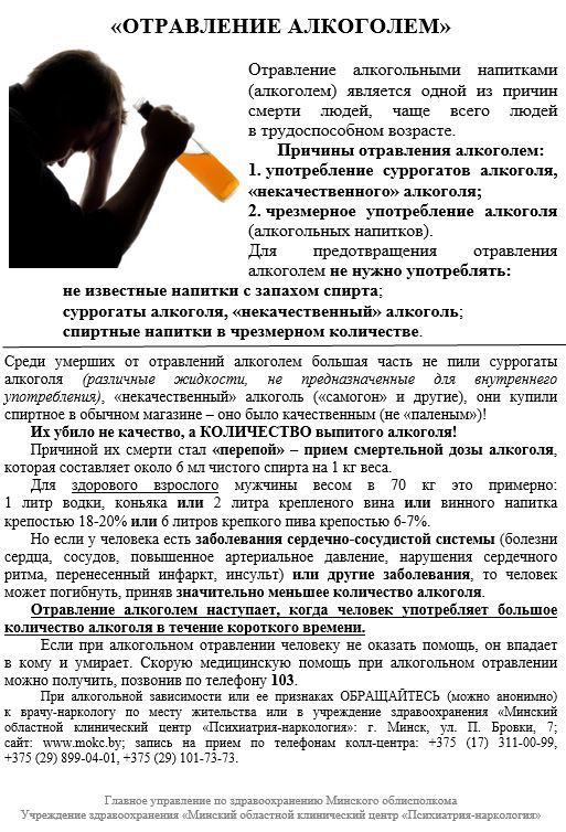 3 листовка Отравление алкоголем