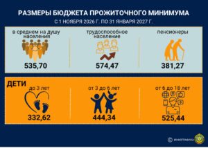 С 1 ноября повышаются размеры бюджета прожиточного минимума